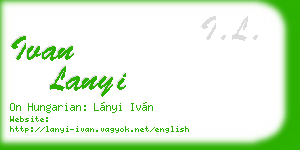 ivan lanyi business card