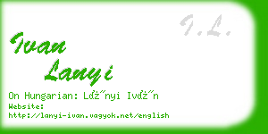 ivan lanyi business card